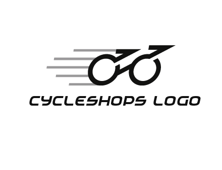 fast abstract bicycle logo