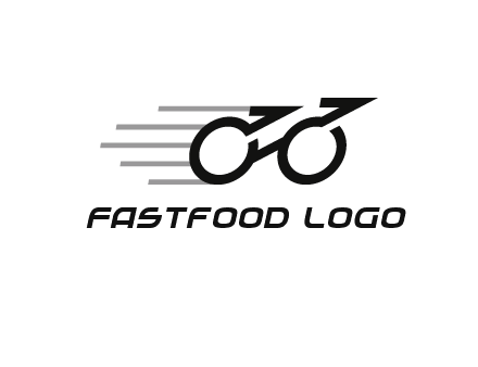 fast abstract bicycle logo