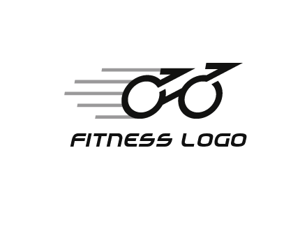 fast abstract bicycle logo