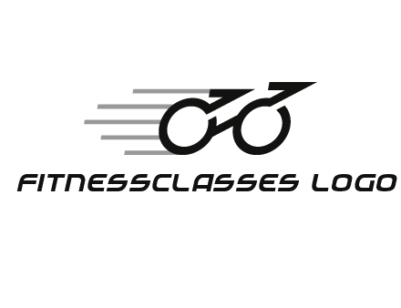 fast abstract bicycle logo