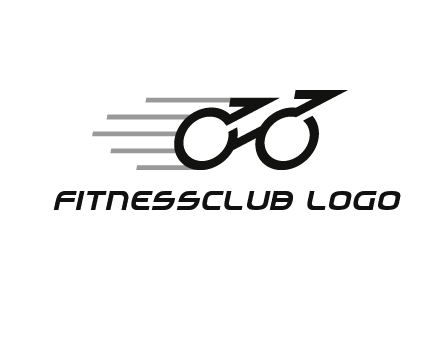 fast abstract bicycle logo