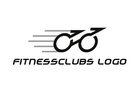 fast abstract bicycle logo