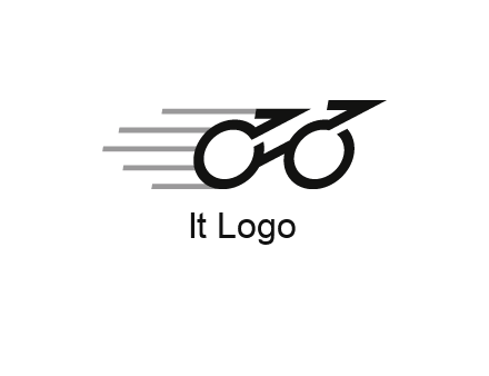 fast abstract bicycle logo