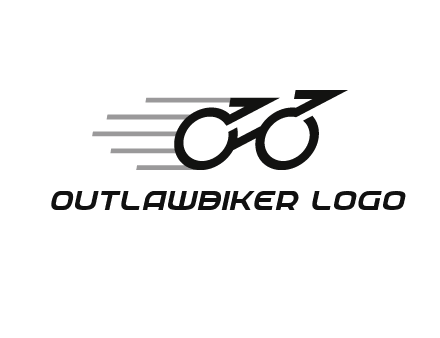 fast abstract bicycle logo