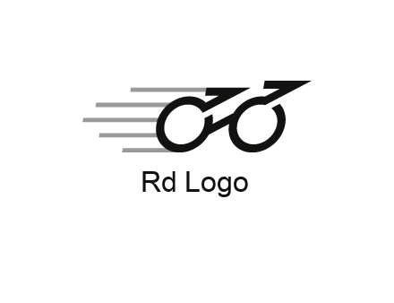 fast abstract bicycle logo