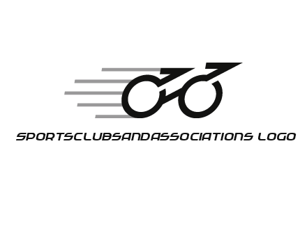 fast abstract bicycle logo