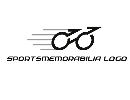 fast abstract bicycle logo