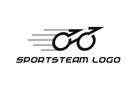 fast abstract bicycle logo
