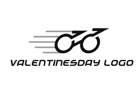 fast abstract bicycle logo
