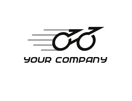 fast abstract bicycle logo