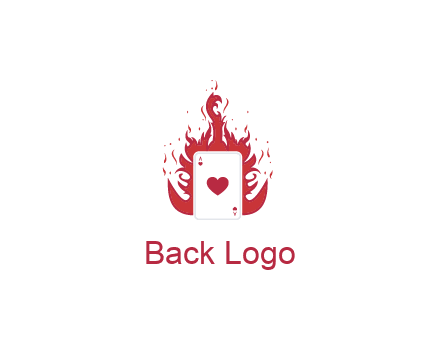 ace of hearts flame vector
