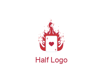 ace of hearts flame vector