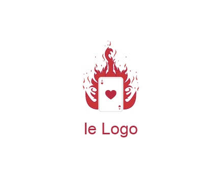 ace of hearts flame vector