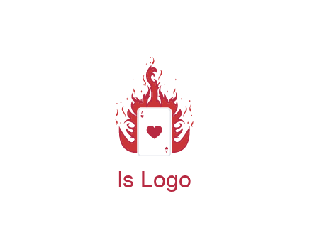 ace of hearts flame vector