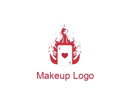 ace of hearts flame vector