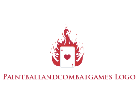 ace of hearts flame vector