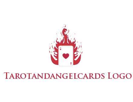 ace of hearts flame vector