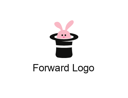 bunny in a hat logo