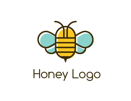 abstract honey bee logo