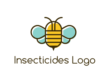 abstract honey bee logo