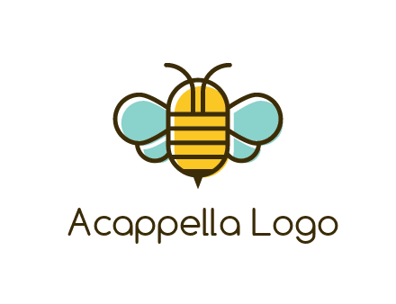 abstract honey bee logo