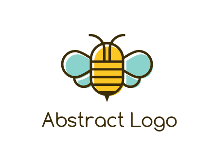 abstract honey bee logo
