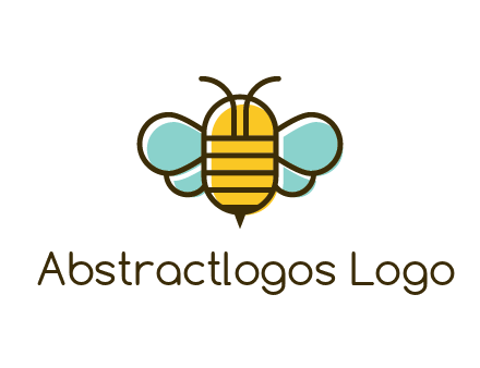 abstract honey bee logo
