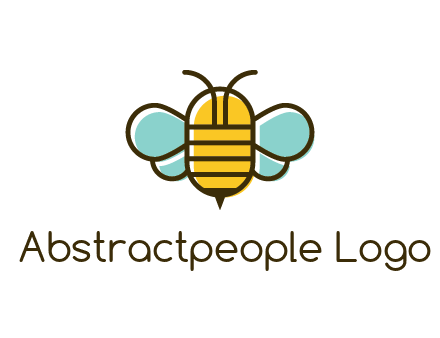 abstract honey bee logo