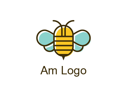 abstract honey bee logo