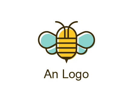 abstract honey bee logo