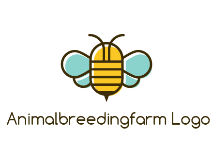 abstract honey bee logo