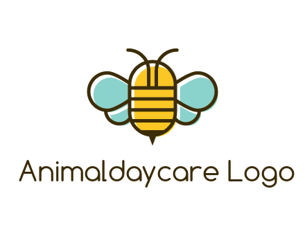 abstract honey bee logo