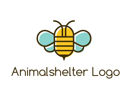 abstract honey bee logo