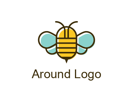 abstract honey bee logo