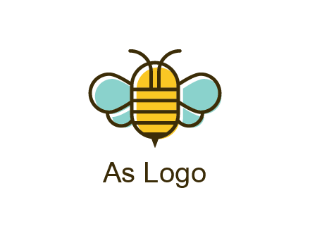 abstract honey bee logo
