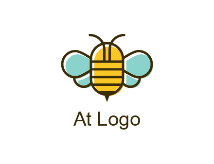abstract honey bee logo