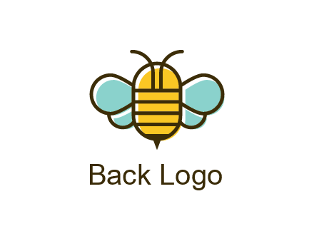 abstract honey bee logo