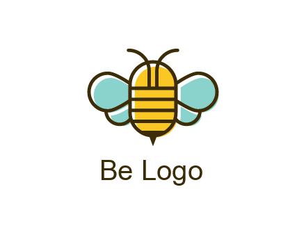 abstract honey bee logo