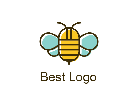 abstract honey bee logo