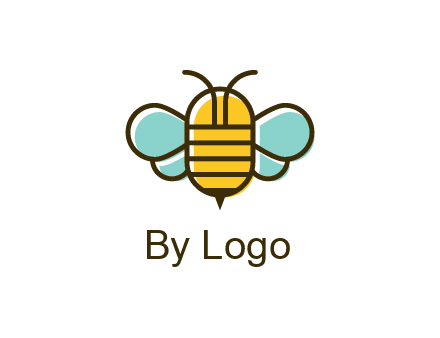 abstract honey bee logo