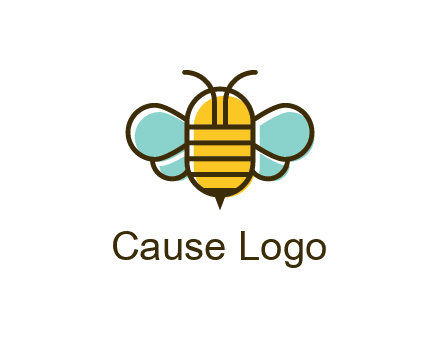 abstract honey bee logo