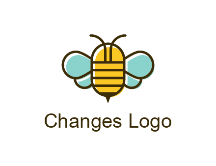 abstract honey bee logo