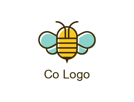 abstract honey bee logo