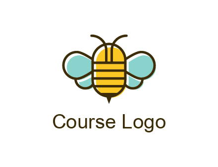 abstract honey bee logo