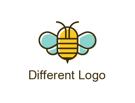 abstract honey bee logo