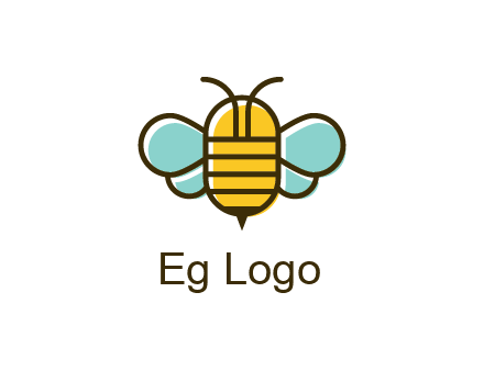 abstract honey bee logo