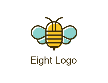 abstract honey bee logo