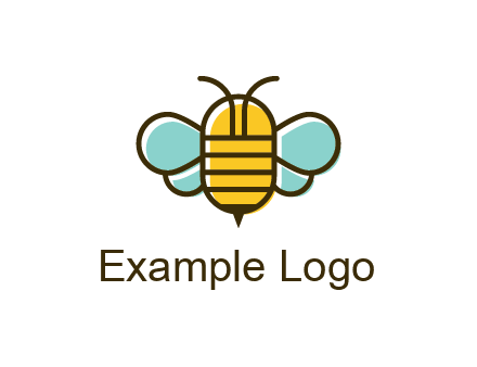 abstract honey bee logo