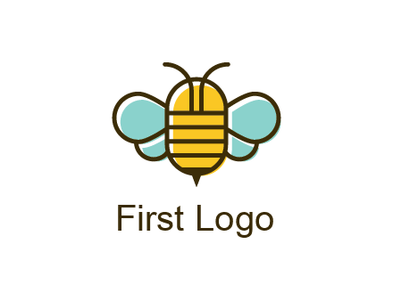 abstract honey bee logo