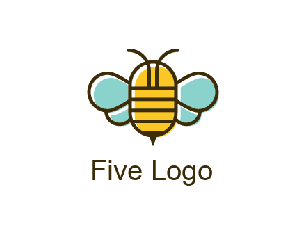 abstract honey bee logo